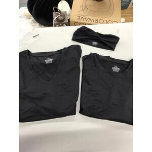 Clean boss X Mmission 3piece short sleeve and headband set size XL black new HSN